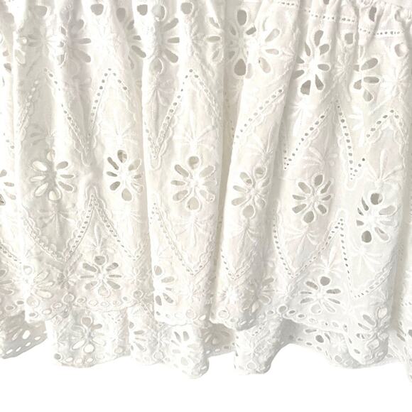 Kate Spade Broome Street White Eyelet Flounce T-shirt size XS - Picture 3 of 5
